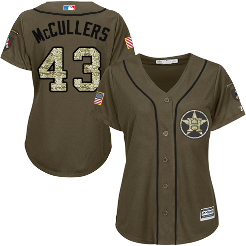 Astros #43 Lance McCullers Green Salute to Service Women's Stitched MLB Jersey